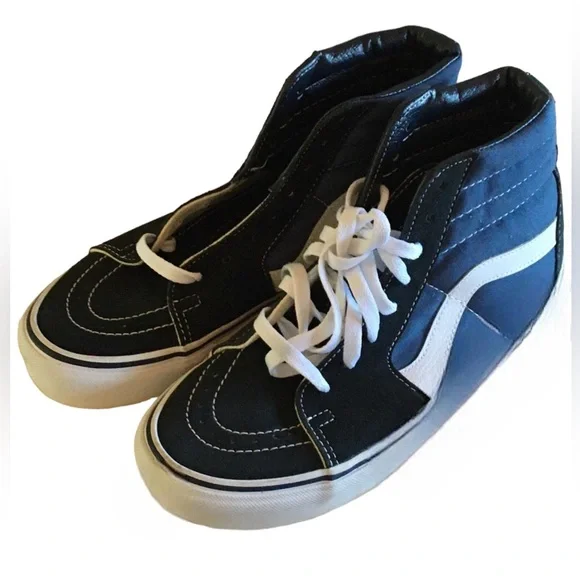 🆕 VANS SKATEBOARDING SK8 HI NAVY/WHITE SNEAKERS 👟 - Picture 3 of 11